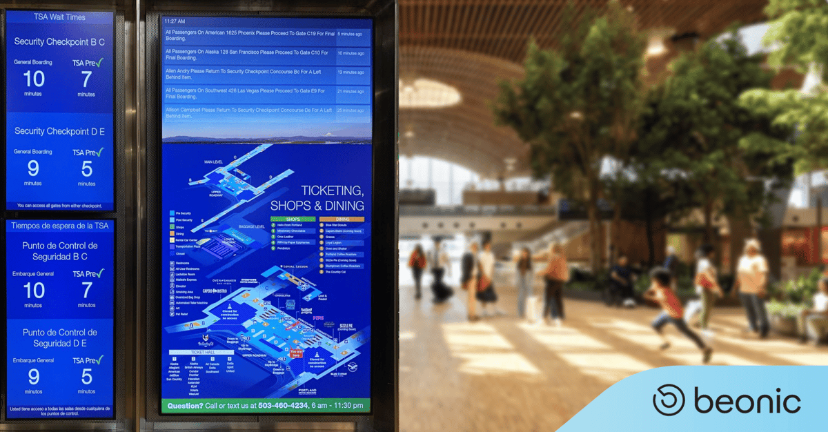 Como os dados em tempo real e a IA da Beonic aprimoraram a experiência de segurança no Aeroporto Internacional de Portland (PDX)